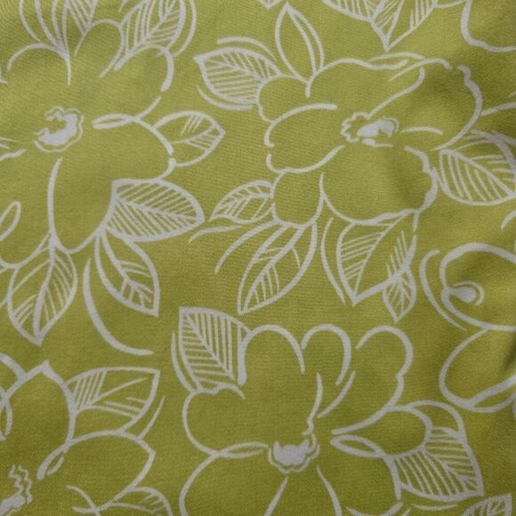 Rafael Cropped Pants Womens Size 6 Light Green Floral White Flat Front - Picture 11 of 11